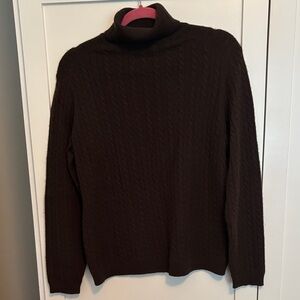 Women’s Brown Cashmere Turtleneck Sweater